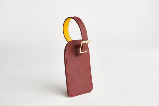 ๐ด ASU Maroon Epsom Leather Luggage Tag