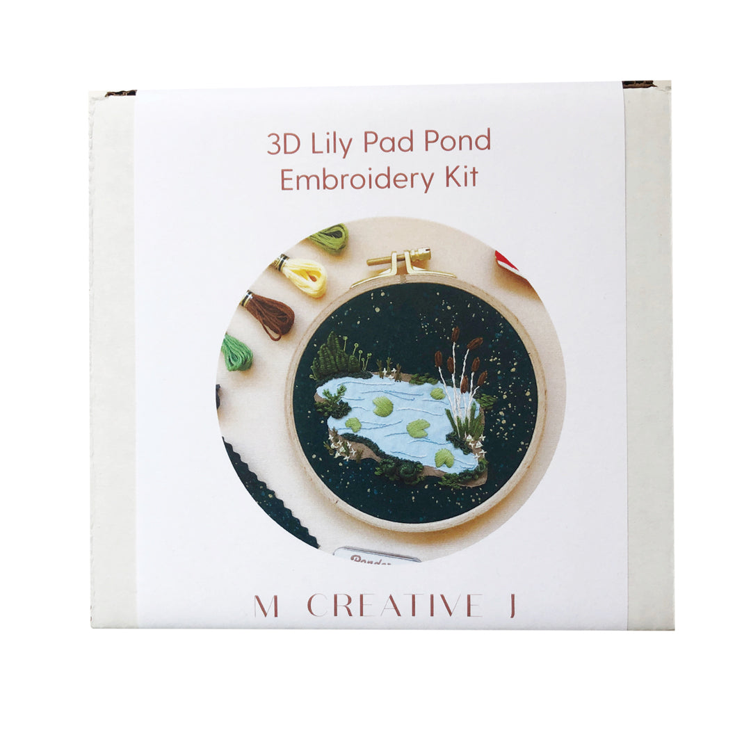 3D Lily Pad Pond - Advanced Embroidery Kit
