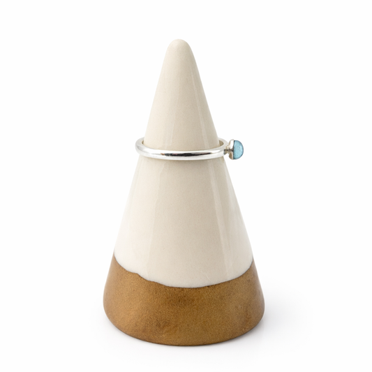 Tiny Aquamarine Birthstone Ring – Size 7
