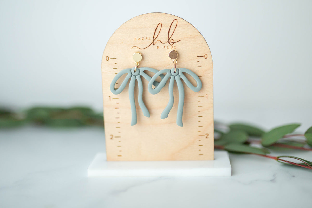 Clay Earrings | Bow Dangles | Earth+Sky Collection