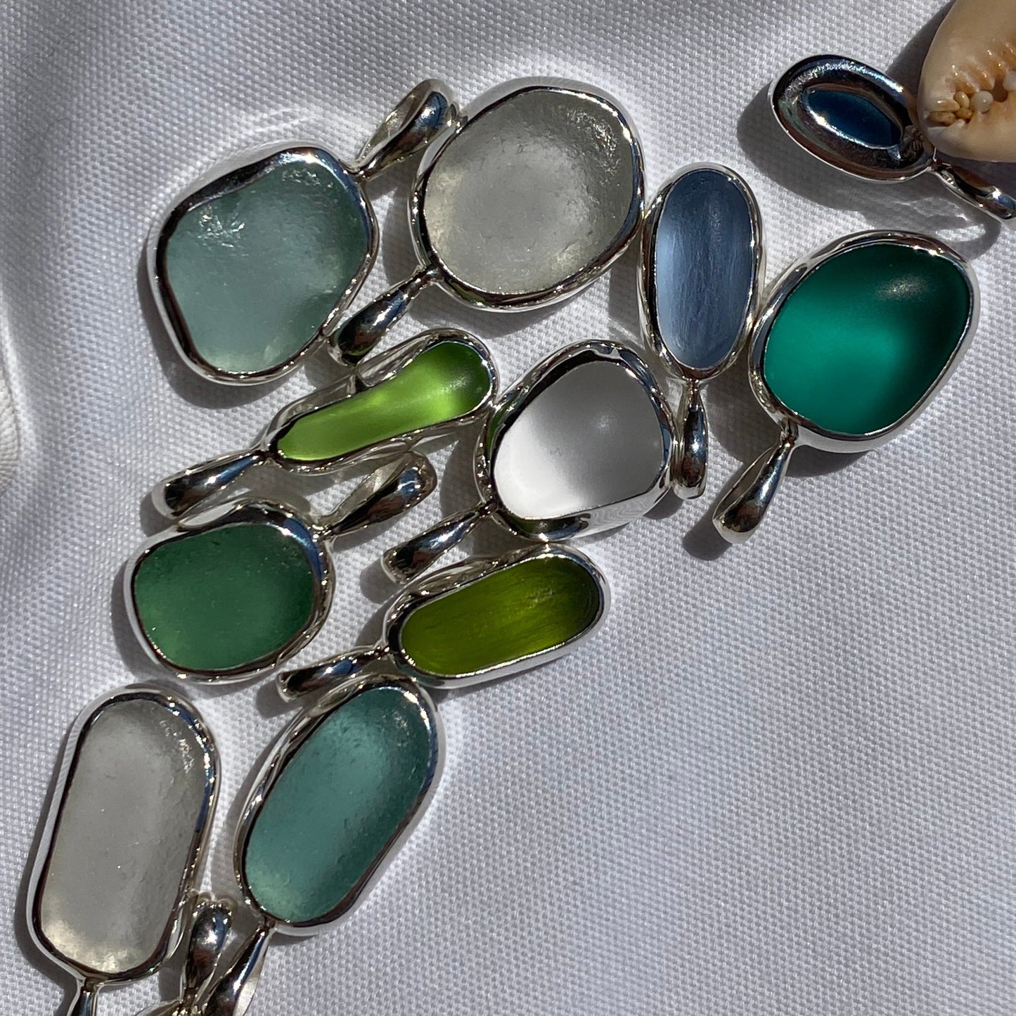 Green Sea Glass Necklace (Handmade)