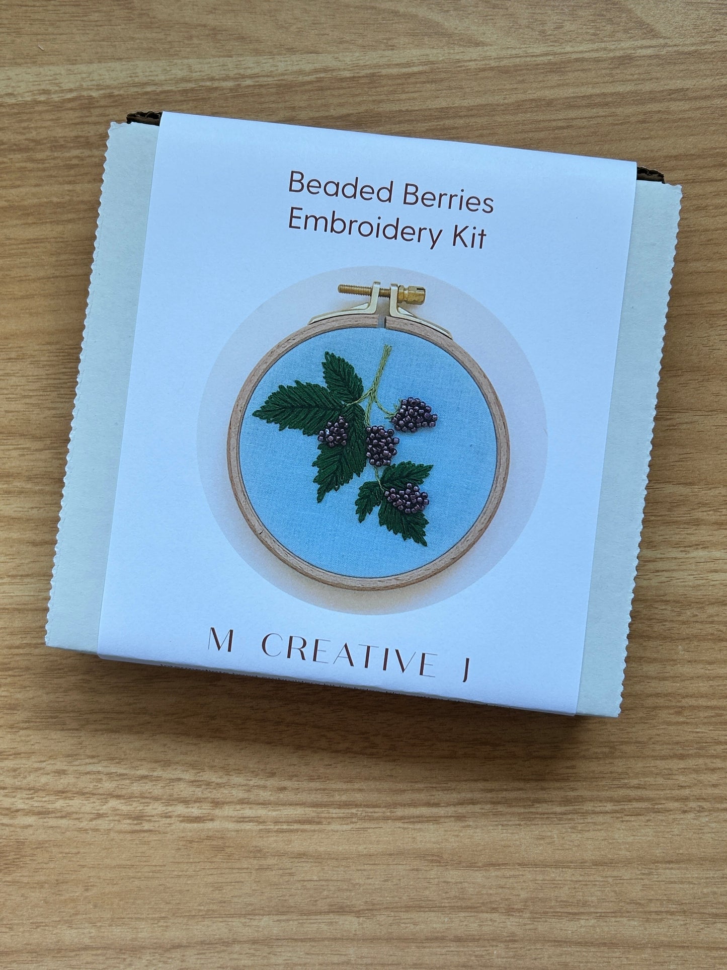 Beaded Berries - Botanical Embroidery Kit for Intermediate Stitchers