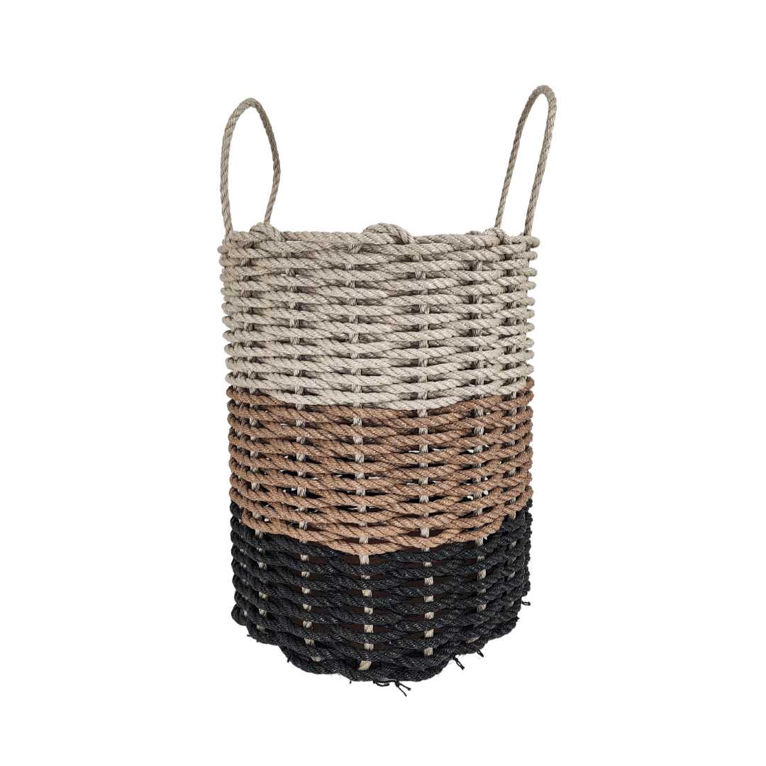 Black, Brown & Tan Ombre Rope Basket