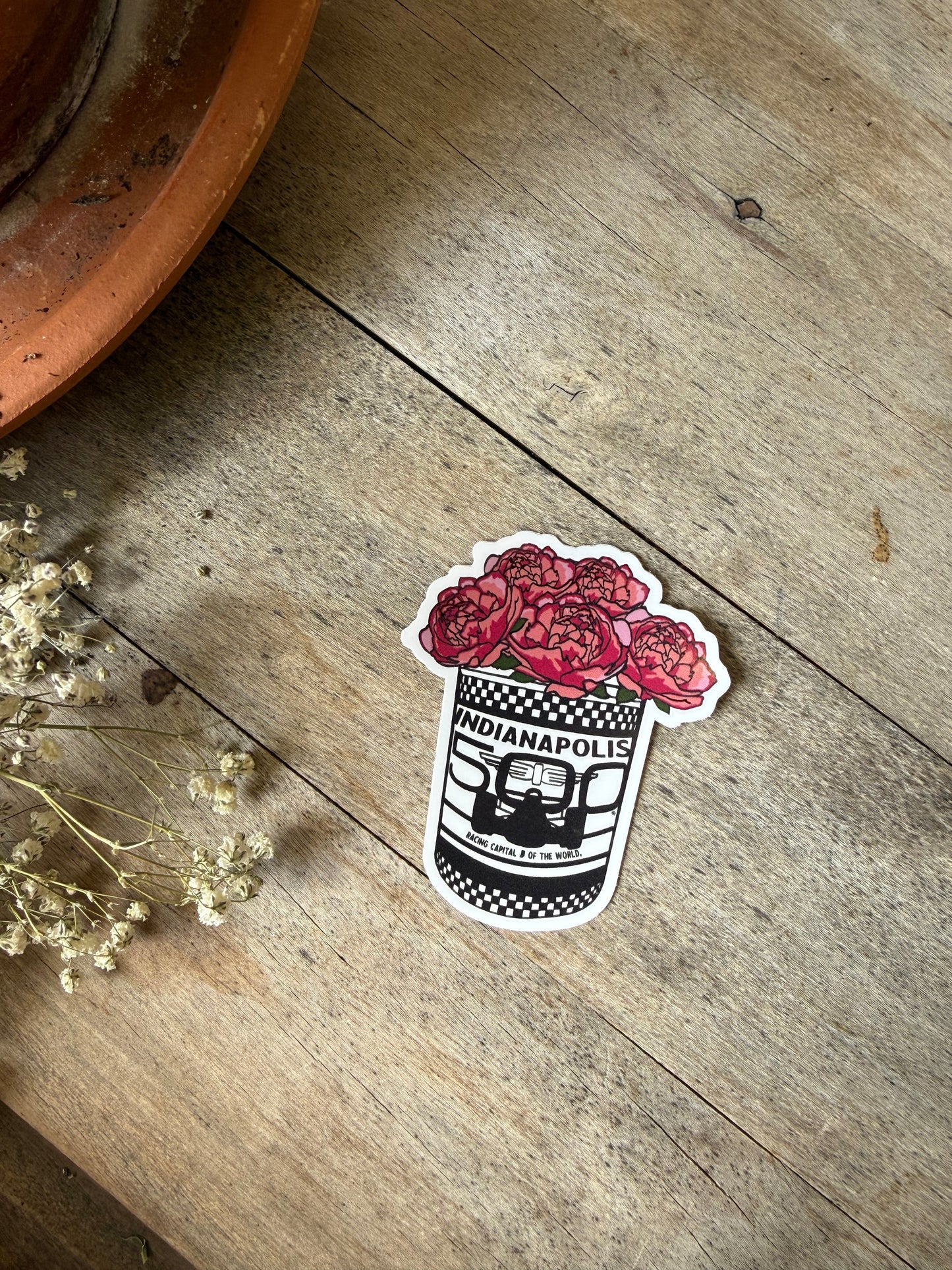 Indy 500 Popcorn Tin Sticker