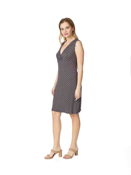 Tianello "Honey Comb" Knit Jacquard "Stefie" Tank Dress