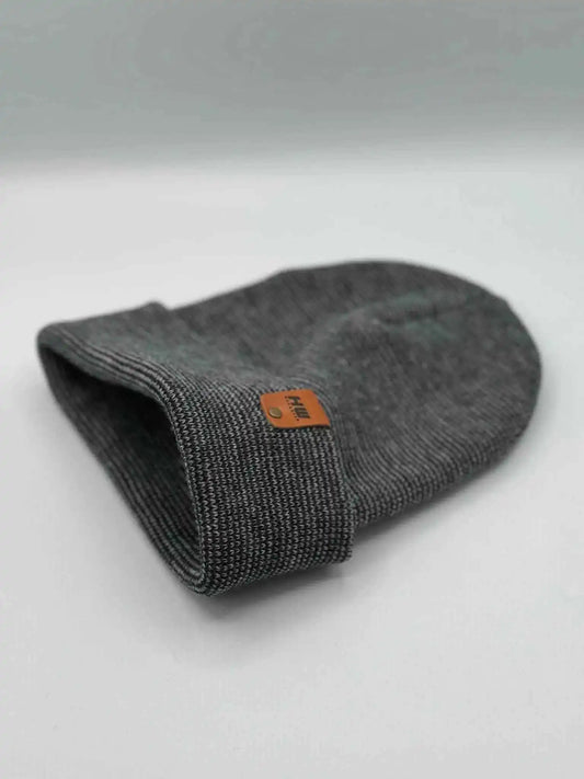 Classic Fusion Cuffed Beanie, Black and Gray