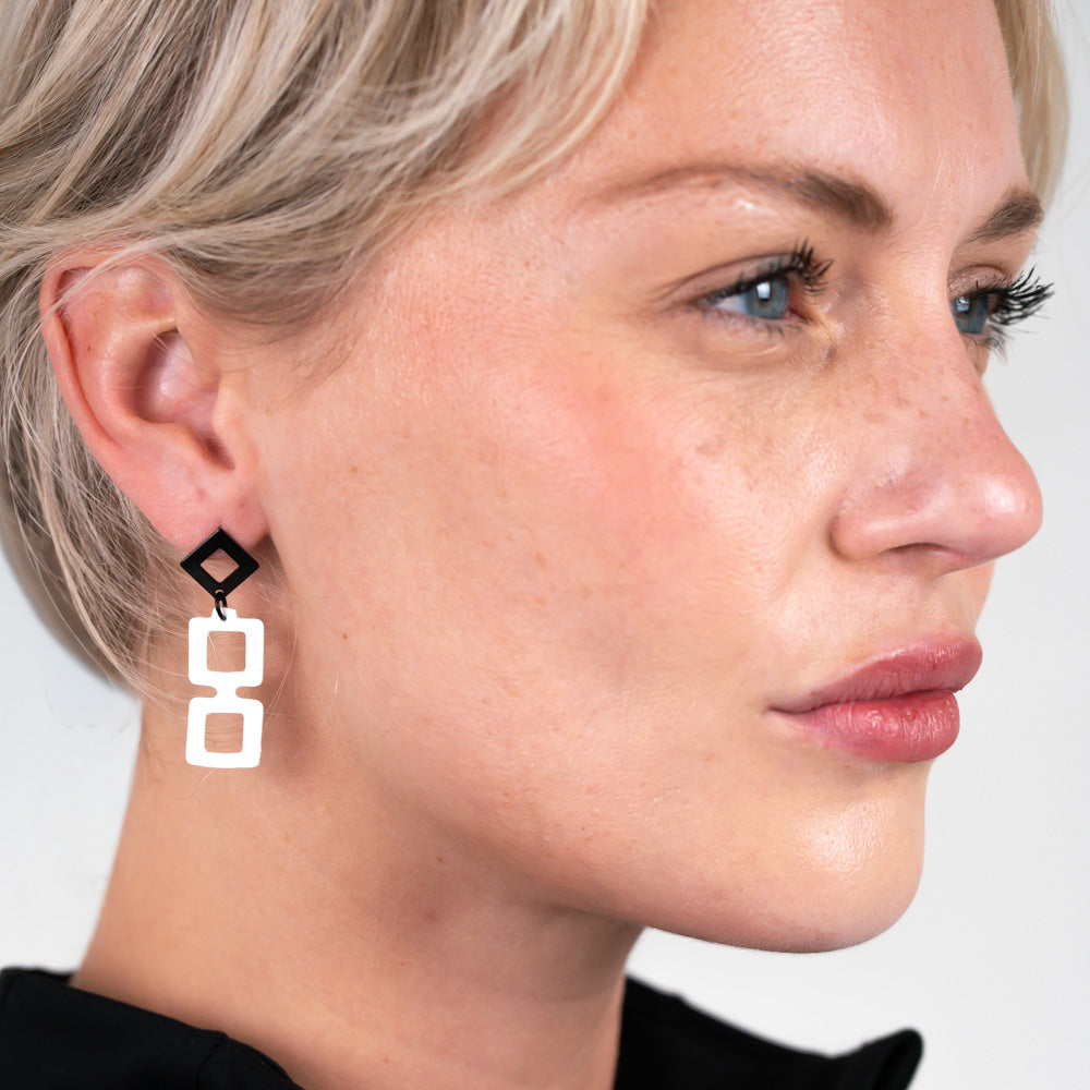 Diamond+Chain Earrings
