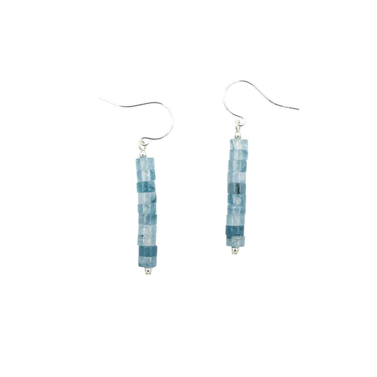 Aquamarine Stacks ~ Necklace & Earrings Set