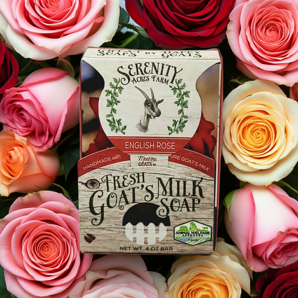 English Rose Goat Milk Soap - Classic Floral Cleanse from Serenity Acres Farm™