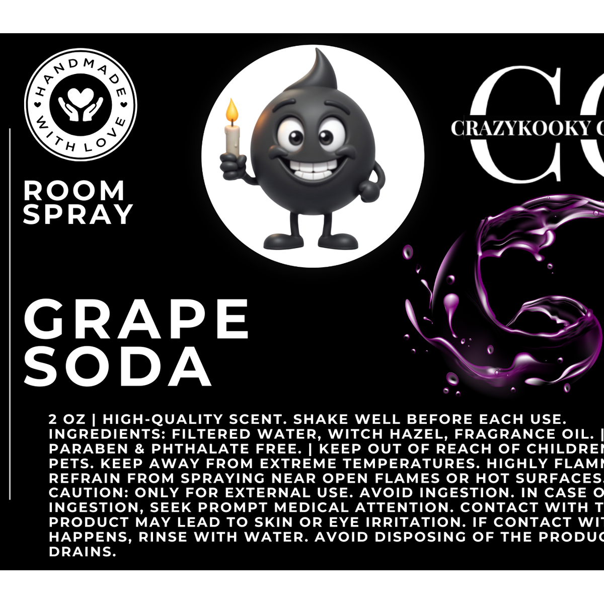 GRAPE SODA - Room Spray, 2oz