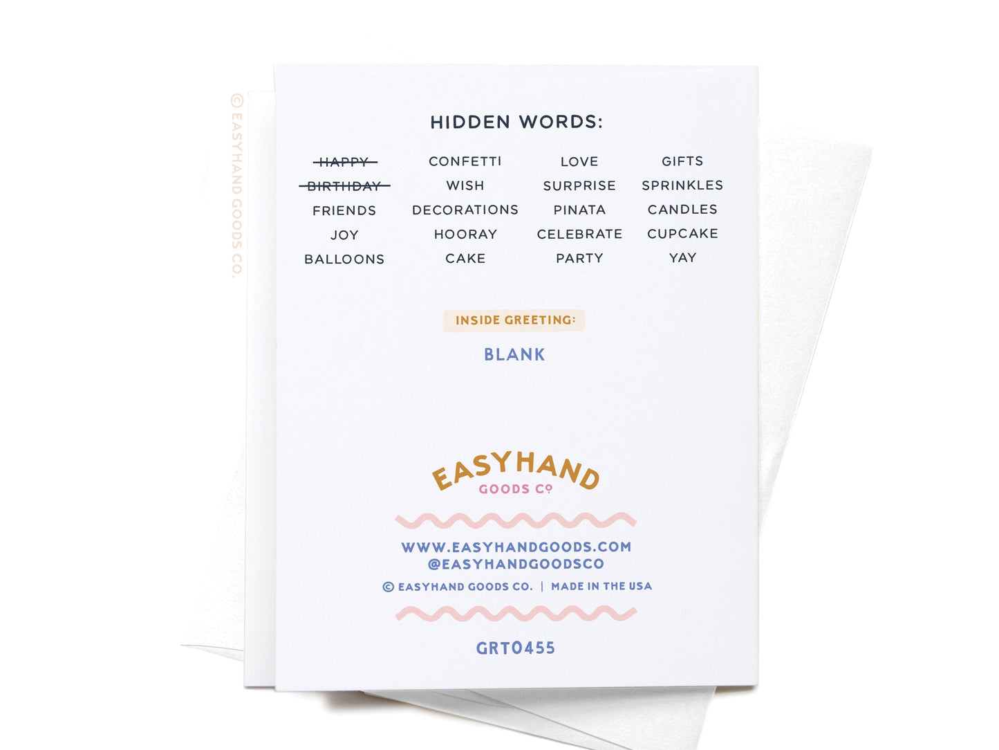 Happy Birthday Word Search Greeting Card