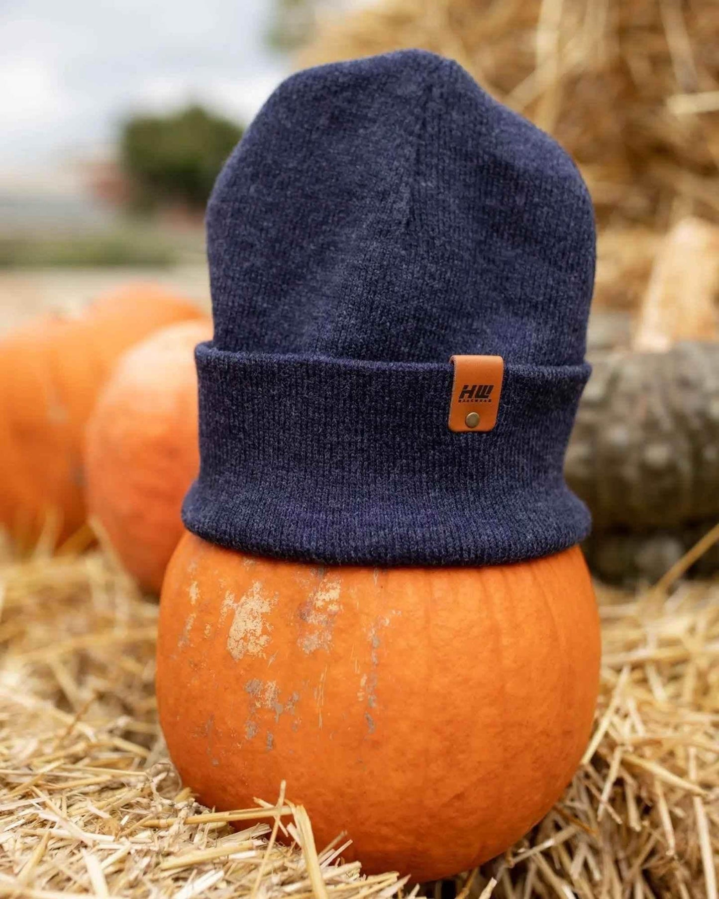 HAAKWEAR Traditional Denim Blue Beanie | Classic Cuffed Knit Hat | Made in USA