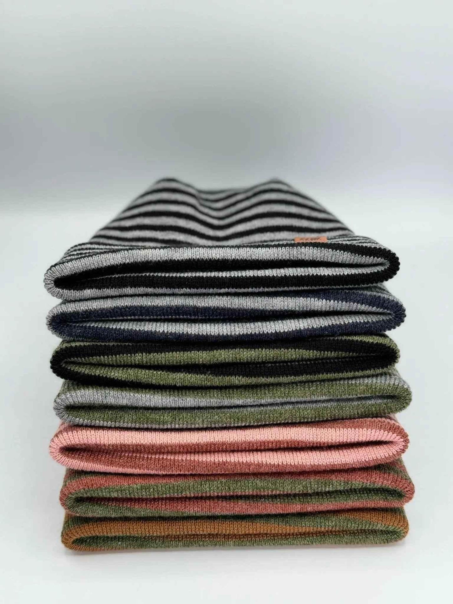 HAAKWEAR H Stitch RORO Cuffed Beanie (Patented Design) Gray / Denim, Made in USA