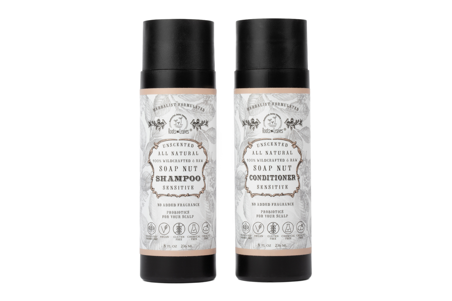 All Natural Soapnut CONDITIONER - UNSCENTED - wild fermented probiotics for your scalp