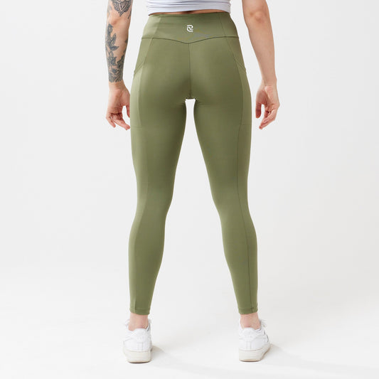Risea - High-Rise with Pocket Leggings - Sage