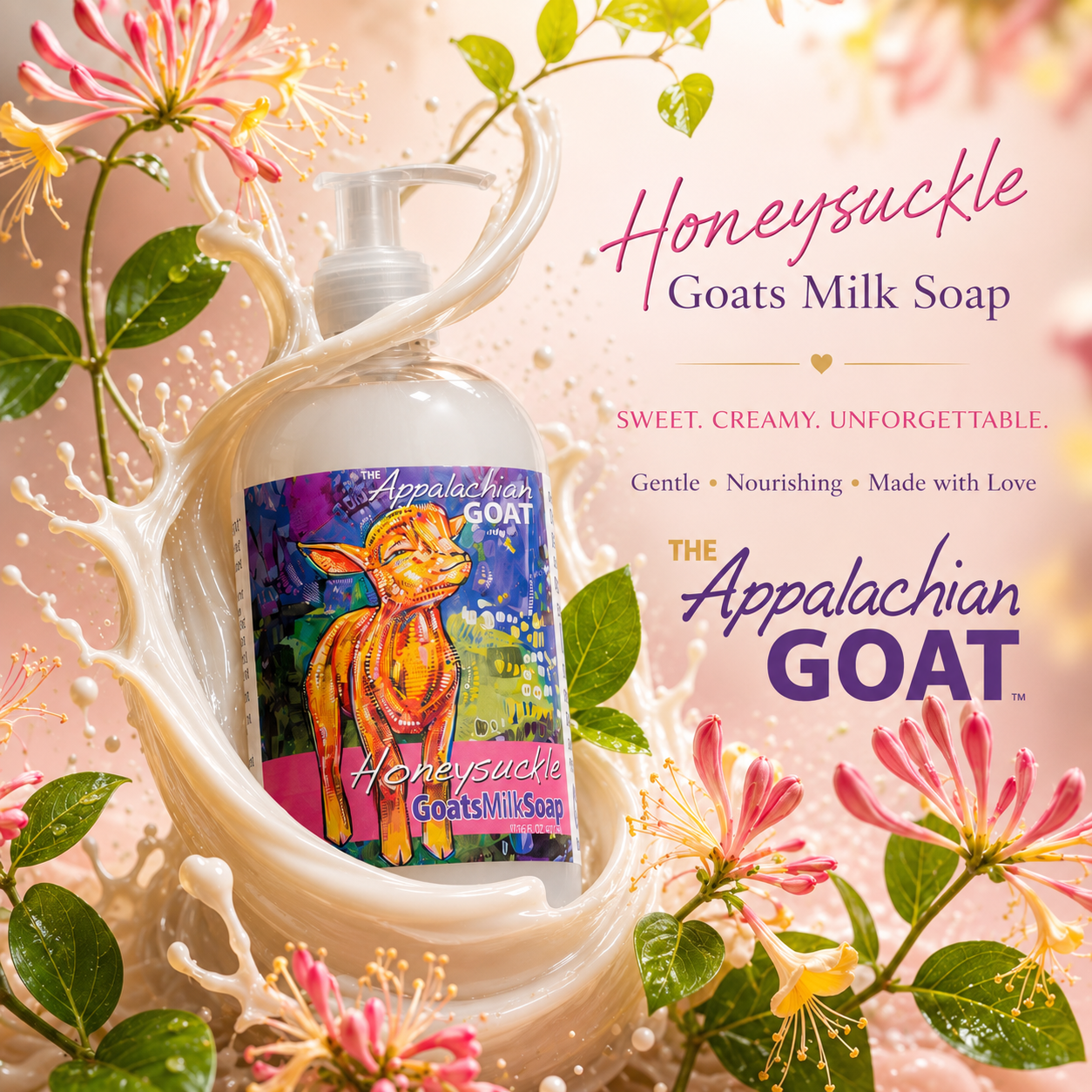 Liquid Soap | Honeysuckle Goat’s Milk
.