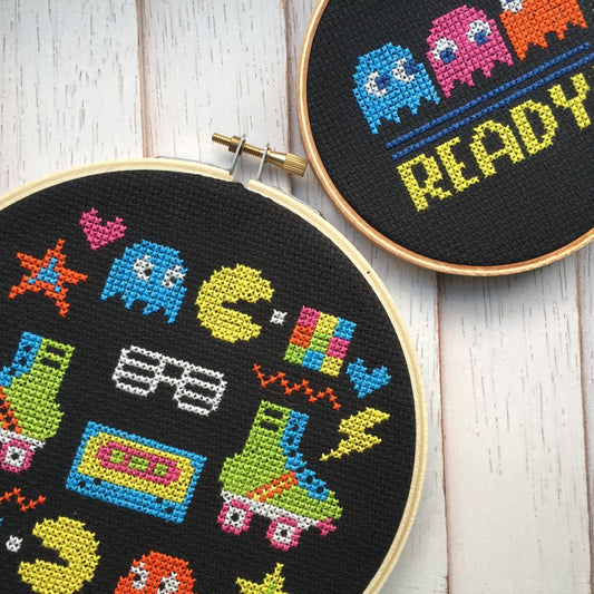 80's Sampler Counted Cross Stitch DIY KIT