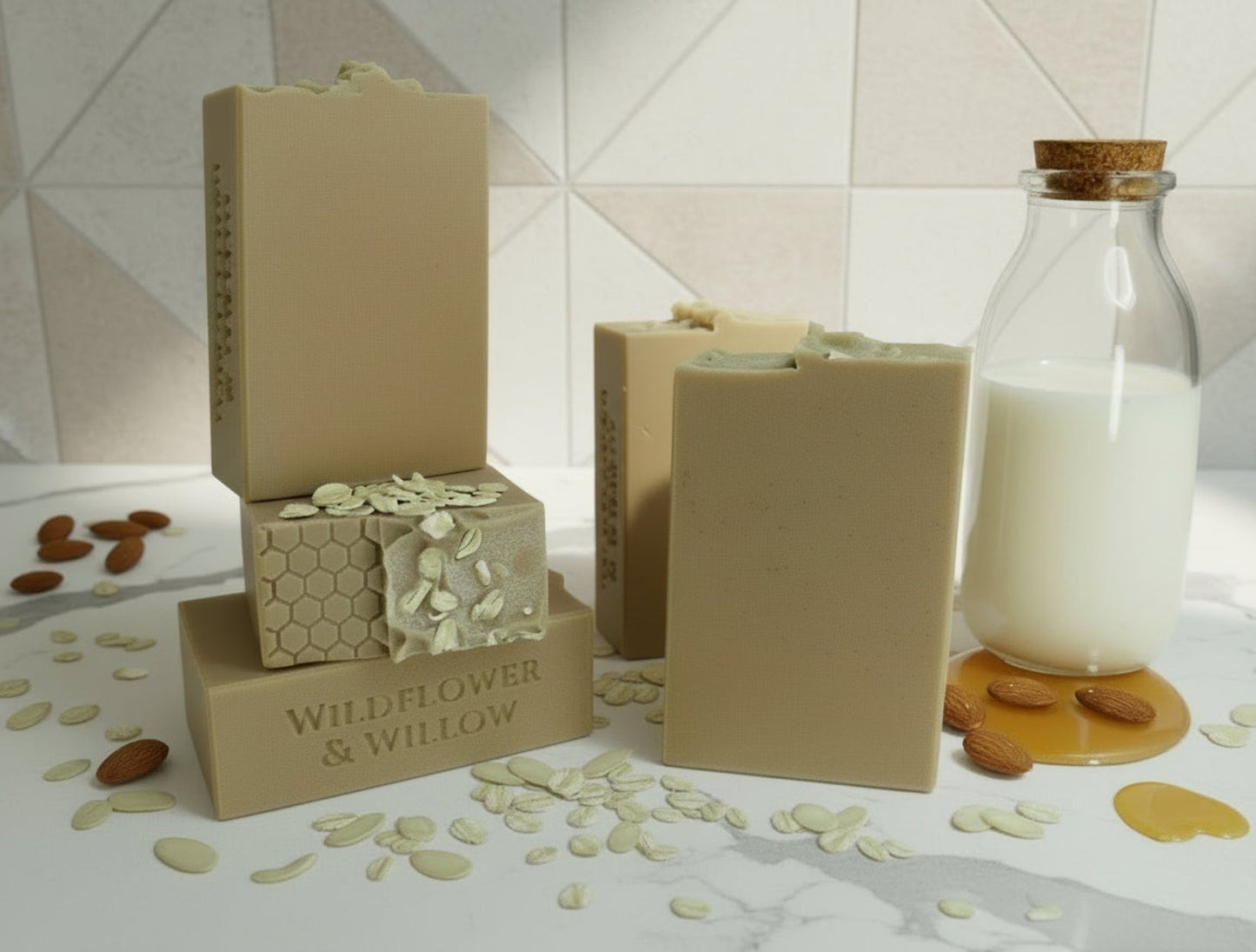 Oatmeal, Goat Milk, & Honey Handmade Artisan Soap
