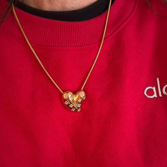 Amor Heart Gold Necklace