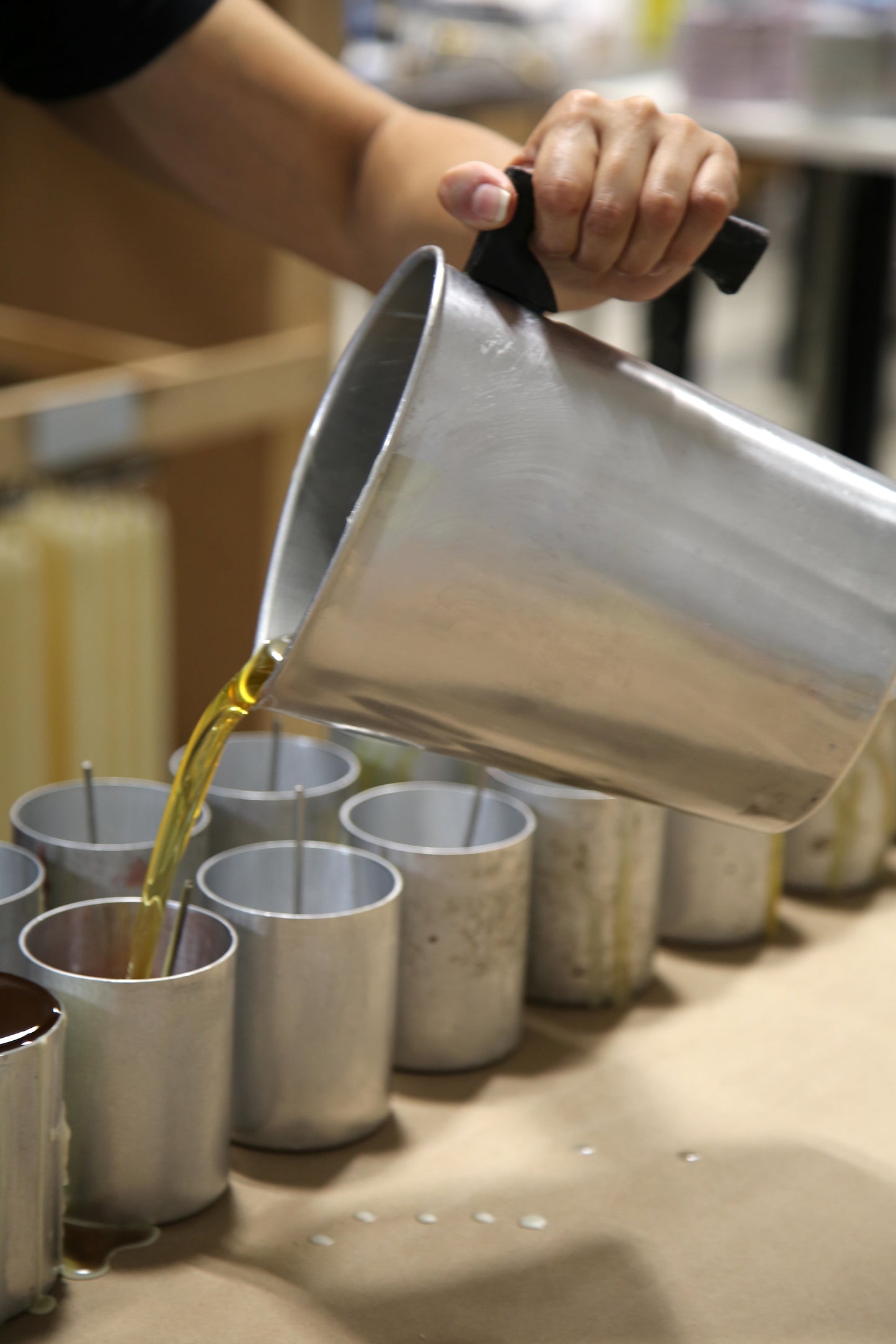 Natural Gold | Beeswax Pillar Candle