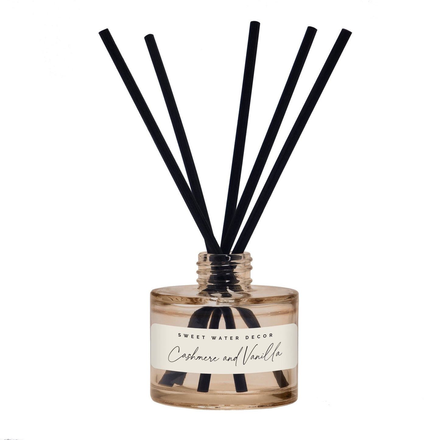 Cashmere and Vanilla Tinted Glass Jar Reed Diffuser