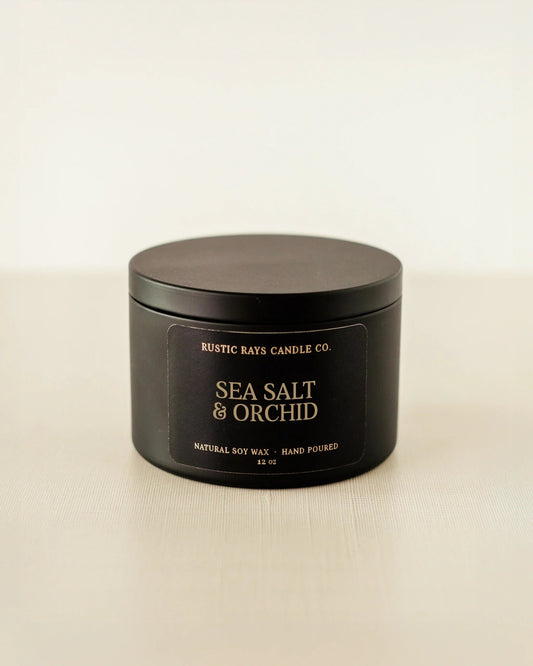 Sea Salt & Orchid Candle | 12 oz Tin