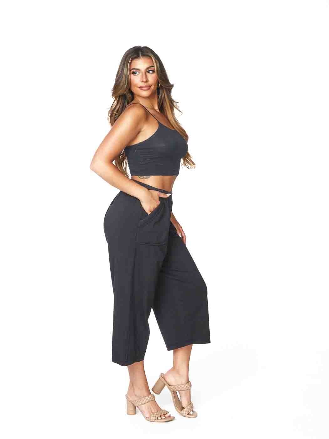 Tianello TENCEL™ "French Terry" Knit Flood Pant