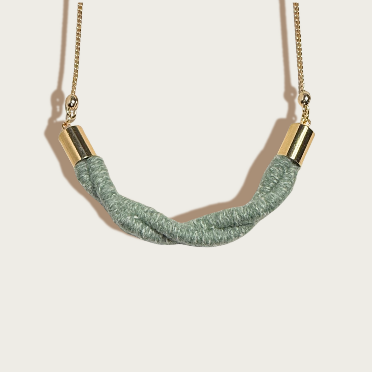 Twist Fiber + Chain Necklace