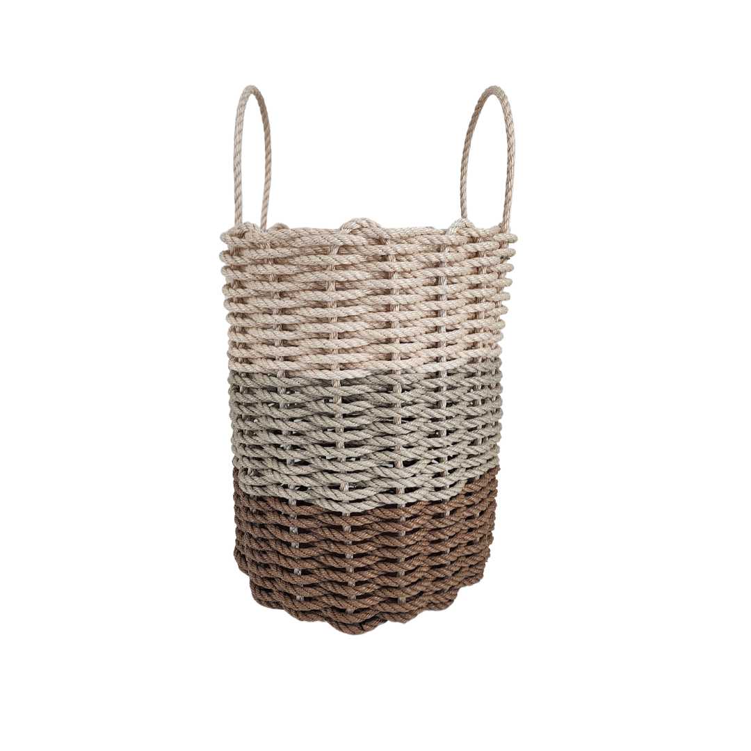 Brown, Tan & Light Tan Ombre Rope Basket