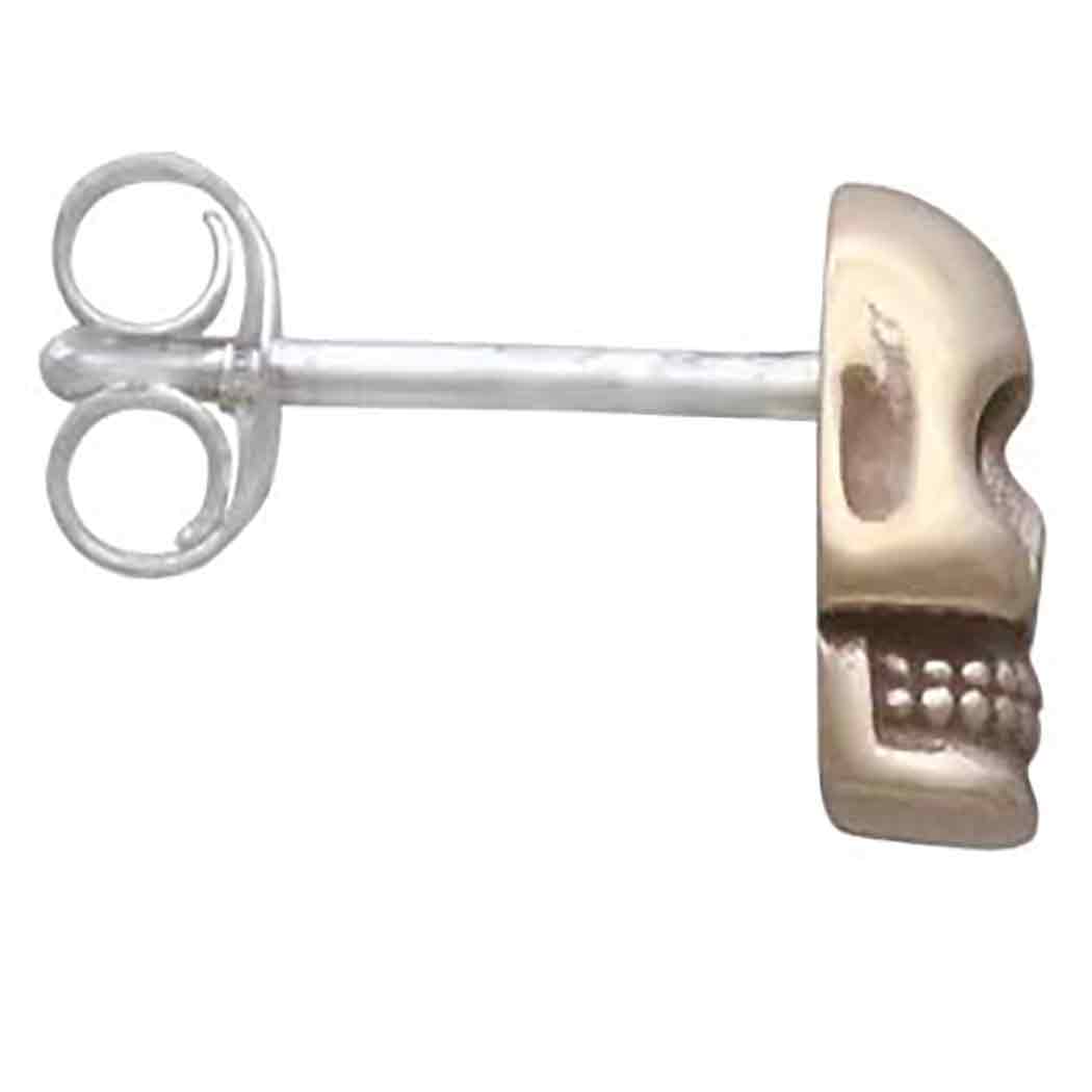 Bronze Skull Stud Earrings