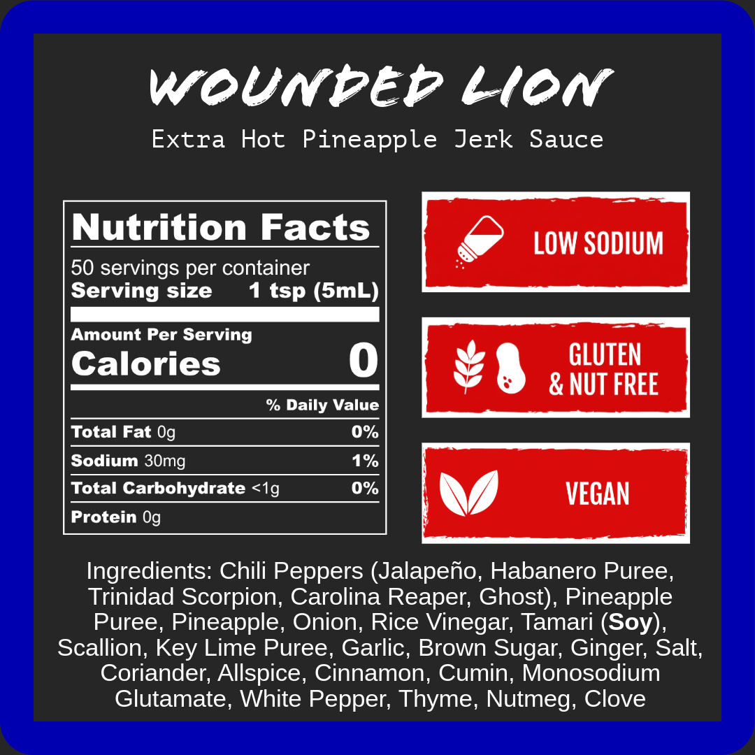 Wounded Lion - Extra Hot Pineapple Jerk (9oz)
