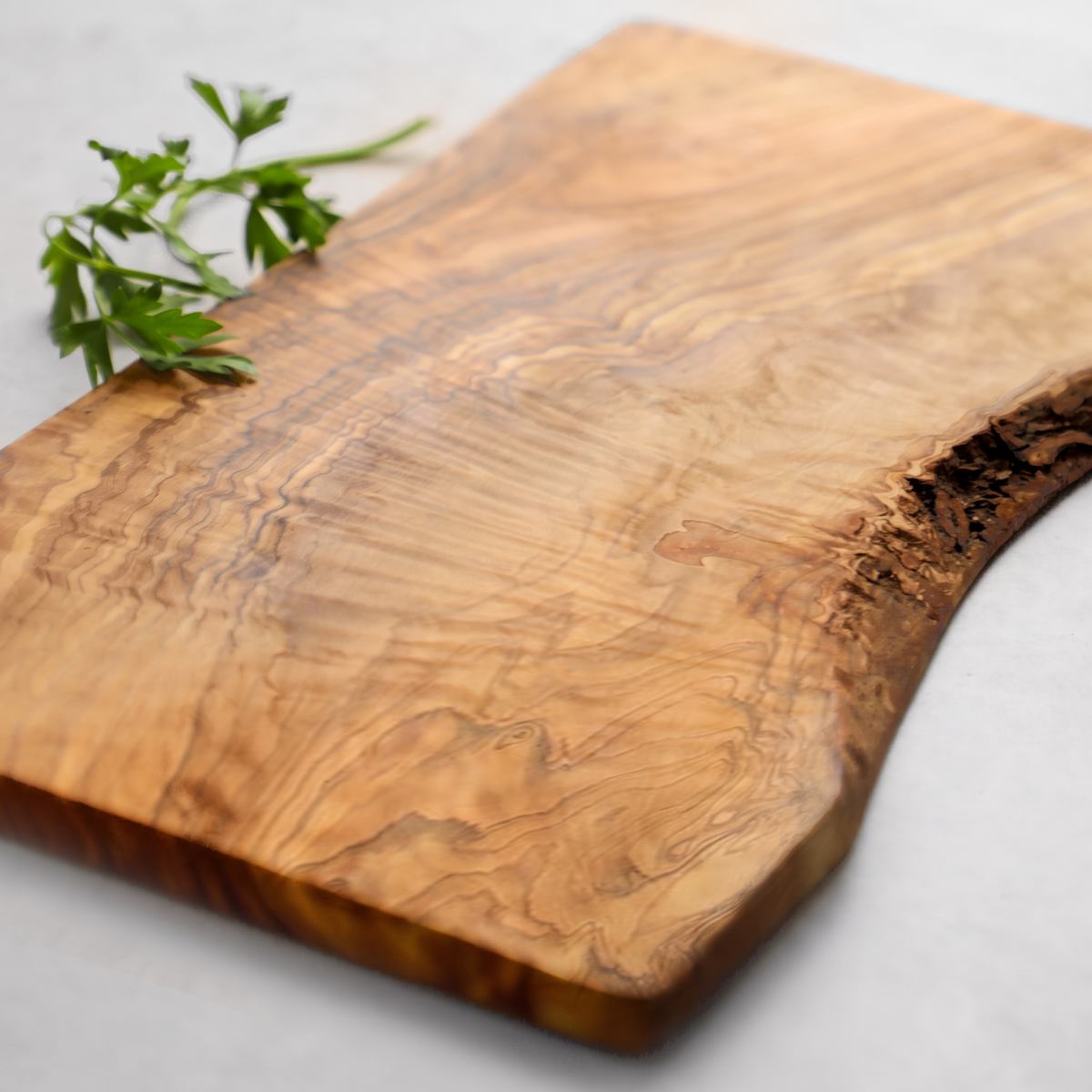 Live Edge Rectangle Olive Wood Cutting Board