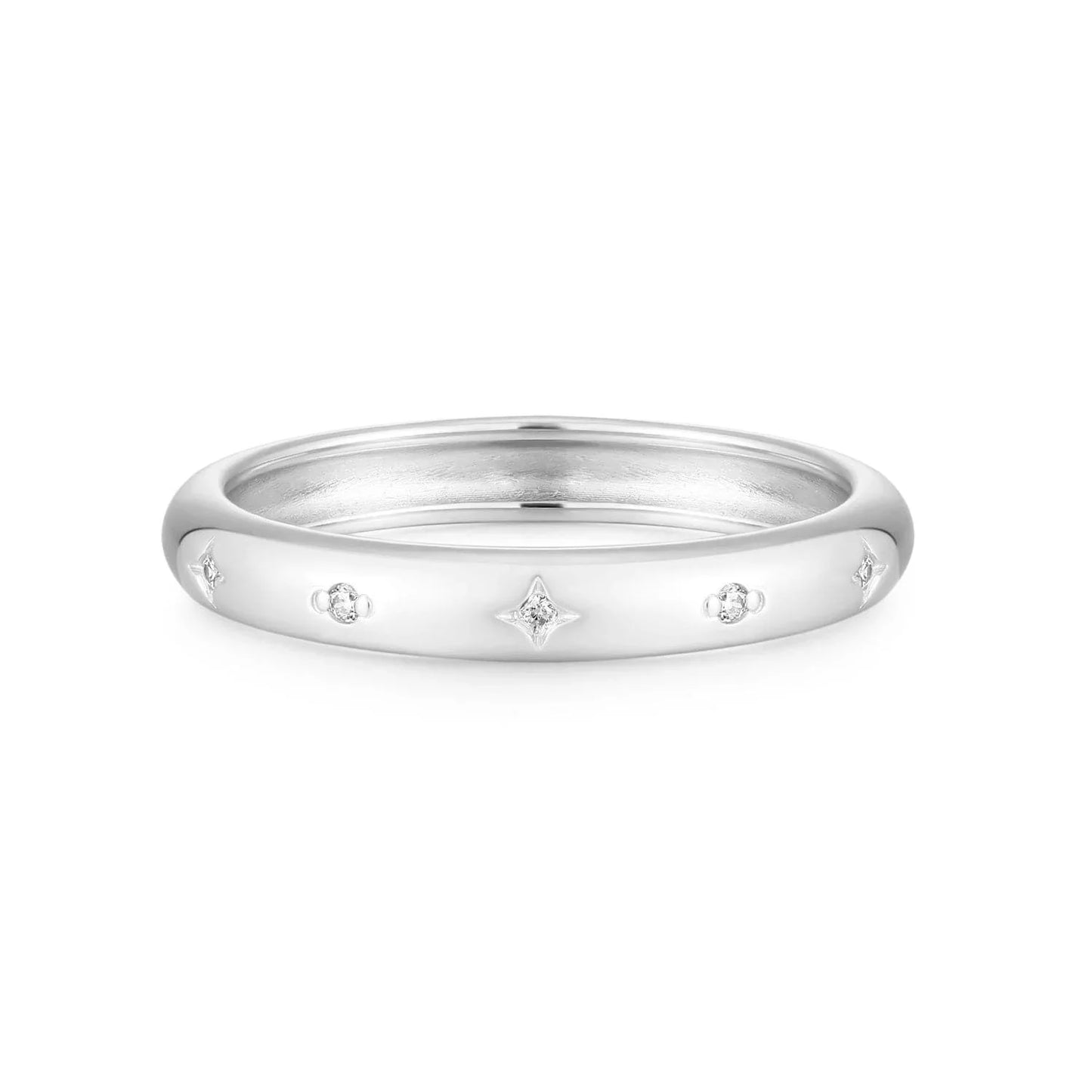 2.8mm CZ Studded Galaxy Ring