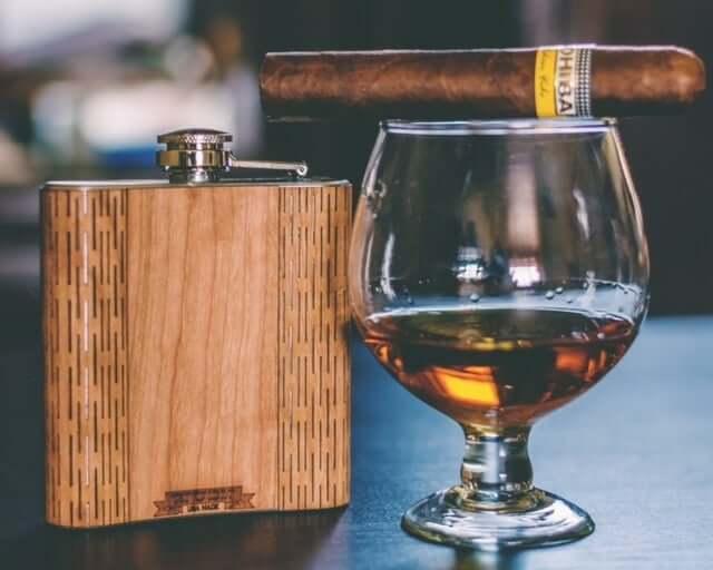 6 oz. Wooden Hip Flask (Tears of my Enemies in Mahogany)
