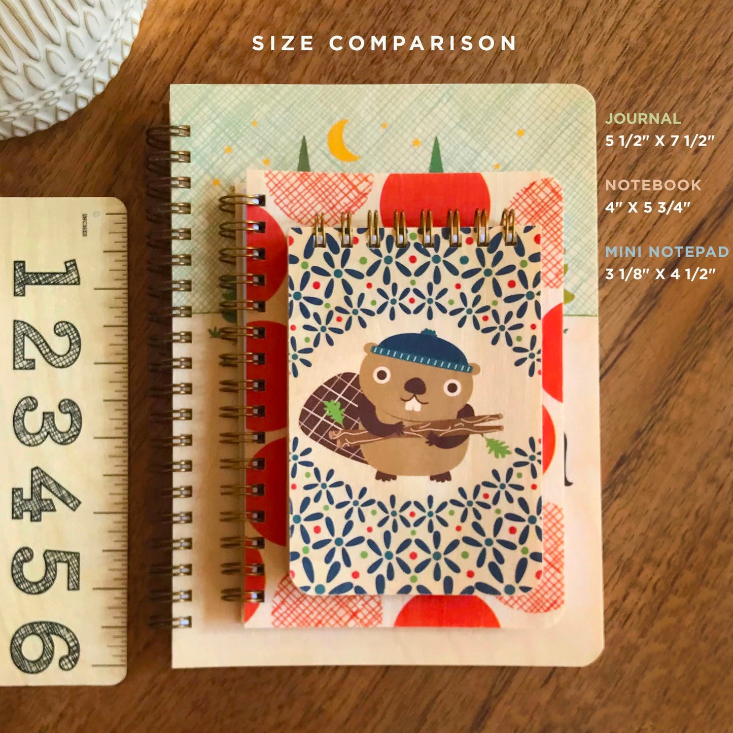 Nature Lover Pocket-Size Wood Notebook