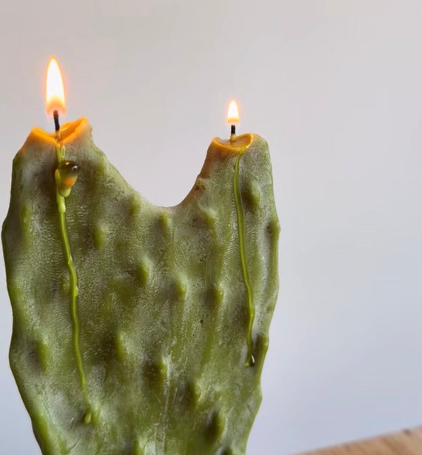 Heart Nopal Cactus Beeswax Candle