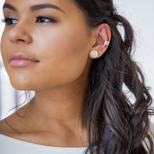 Hammered ear cuff