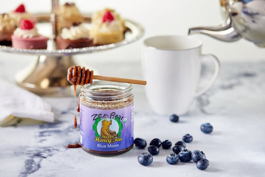 Blue Moon Honey Tea โ Organic Blueberry Lavender Blend for Calm & Clarity (10 oz)