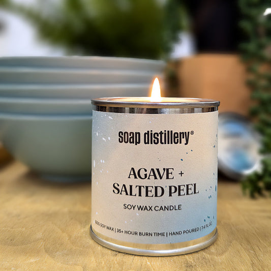 Agave + Salted Peel Soy Wax Candle