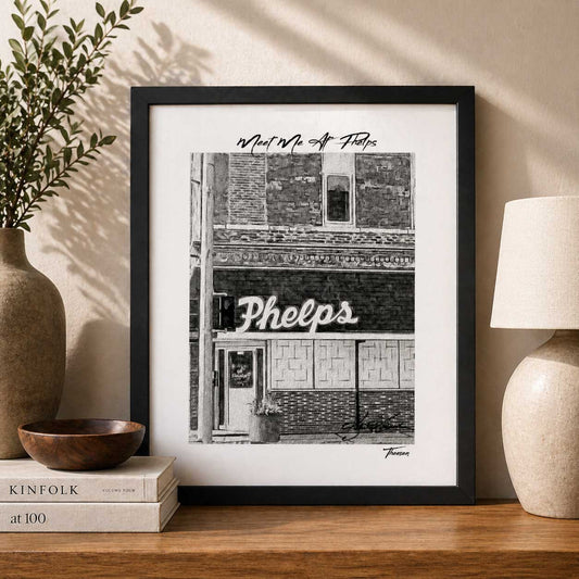 SALE Broken Glass | Meet Me At Phelps By Kent Theesen | 14" x 11" | Tee-Sun Productions