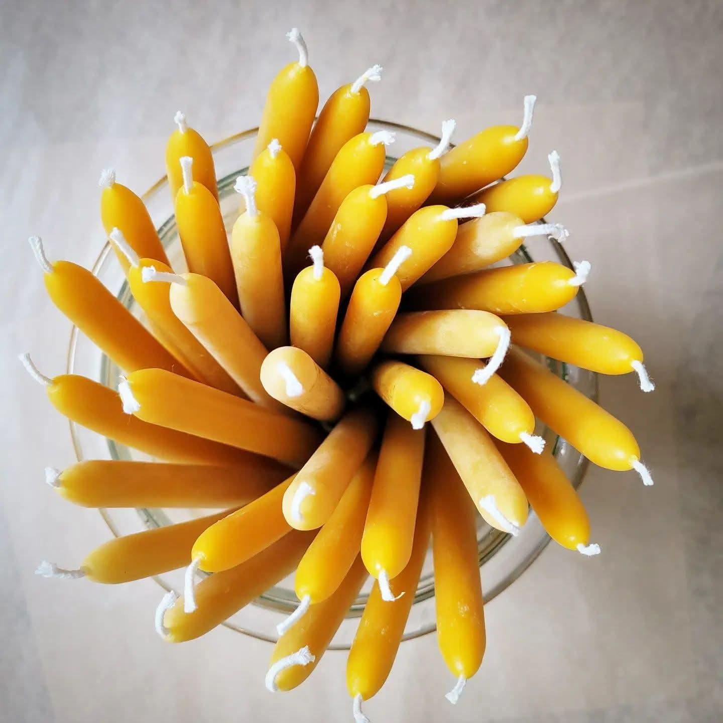 12" Traditional Tapers | Beeswax Candles