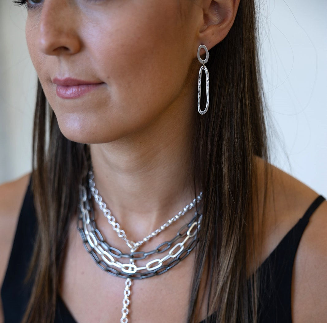 Silver Swirl Earrings