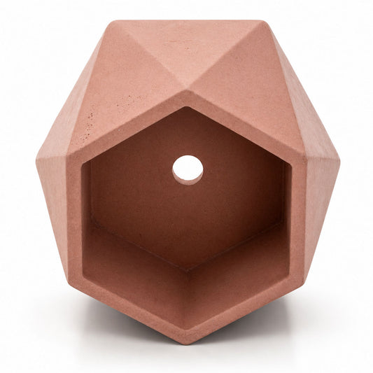 Hexagon-Shaped Plant Holder | 4" x 3.75" x 2" | Color Crete Creations