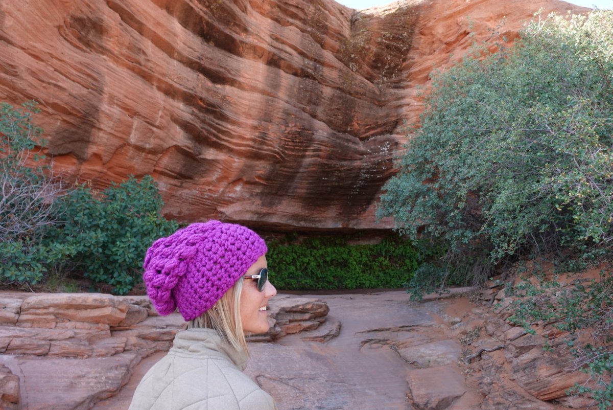 Women's Slouch Hat | Lollipop Purple Slouchy Beanie