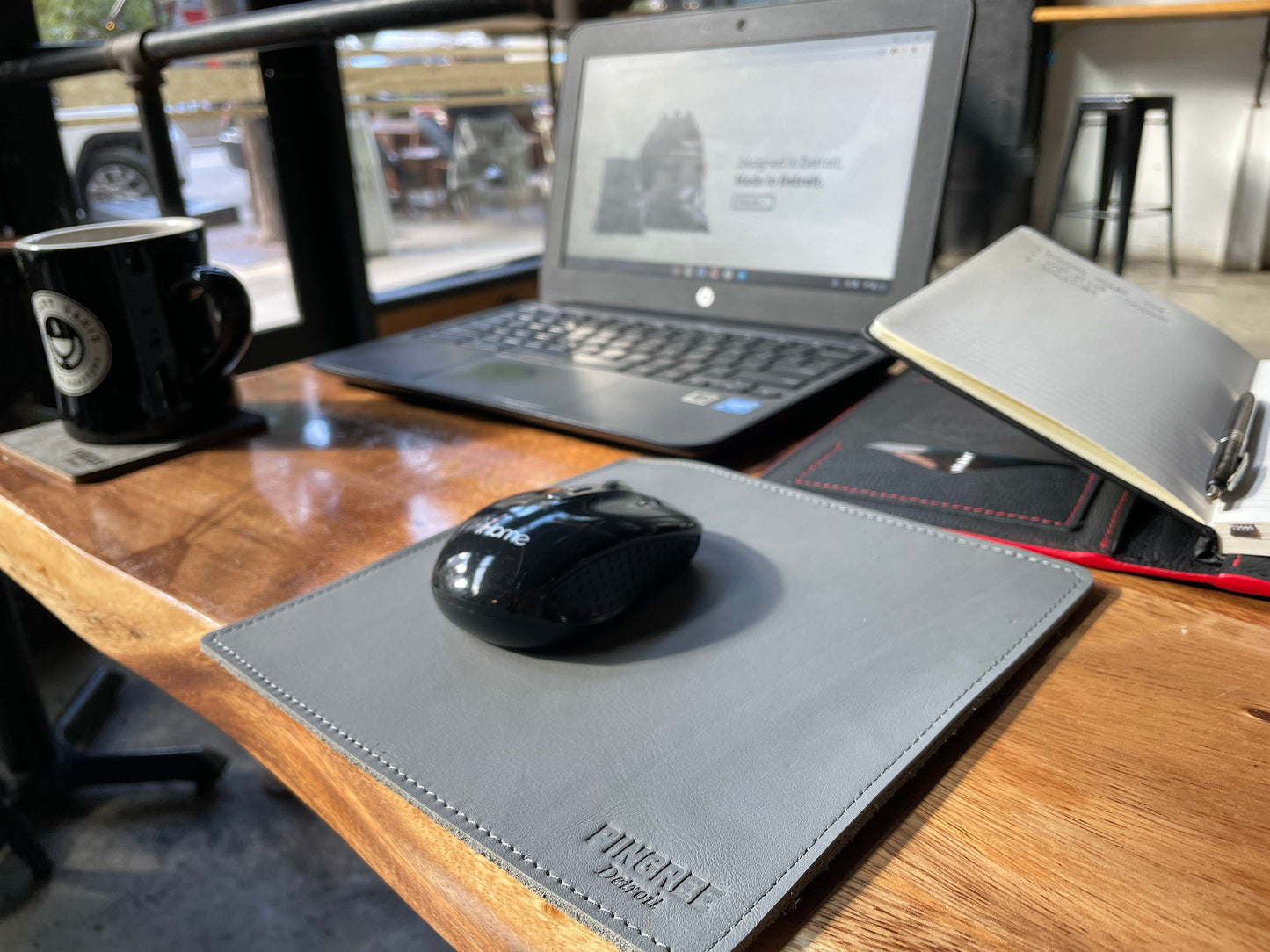 Motor City Leather Pad – Mouse Pad & Tray Insert