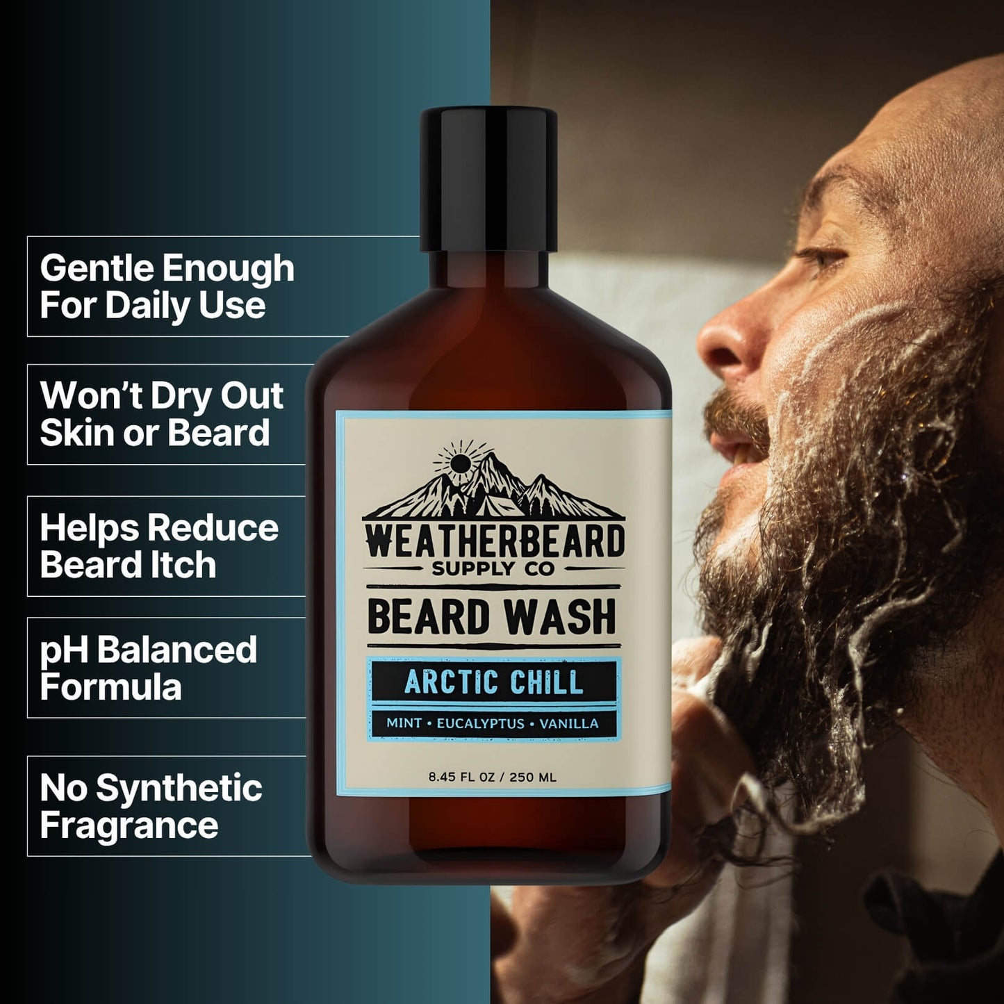 Arctic Chill Beard Wash - Mint, Eucalyptus, Vanilla