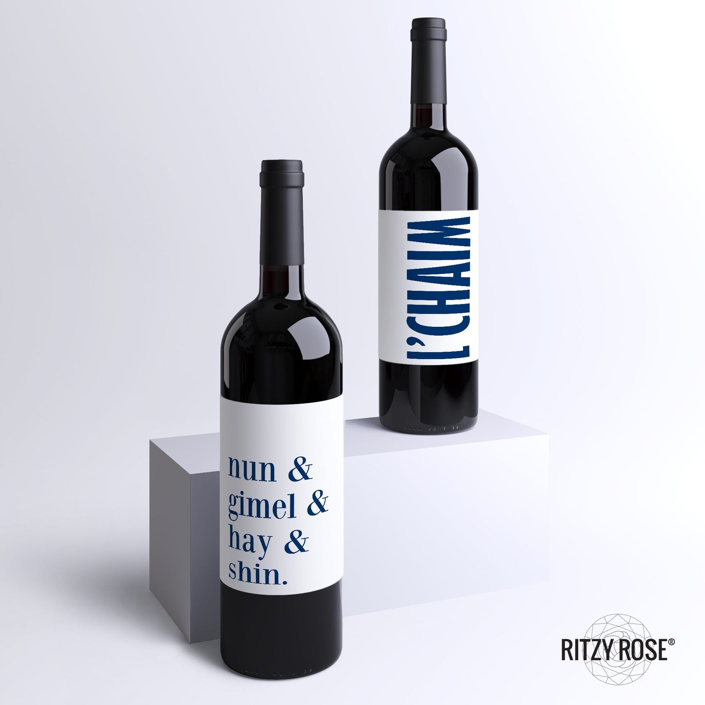 Funny Hanukkah Wine Labels, Pack of 8