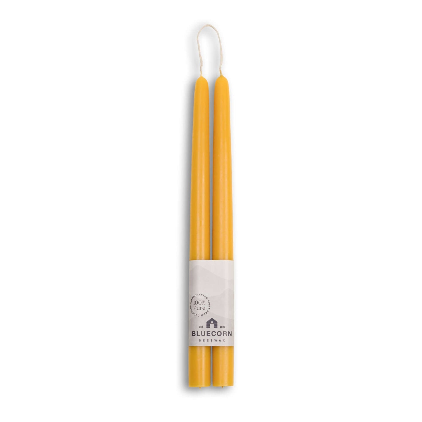 Beeswax Taper Candles - Hand-Dipped - 1 Pair