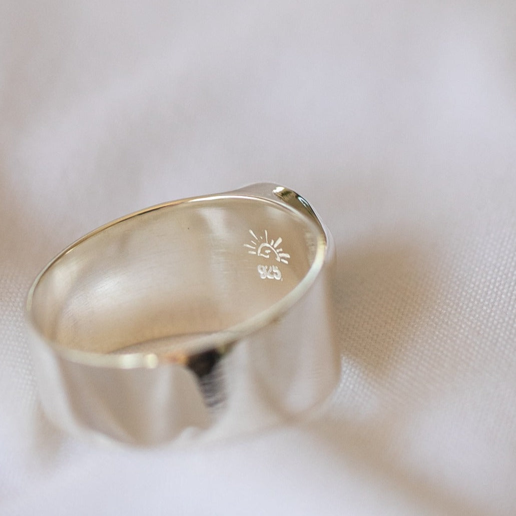 Blue Bold Sea Glass Band (Handmade)