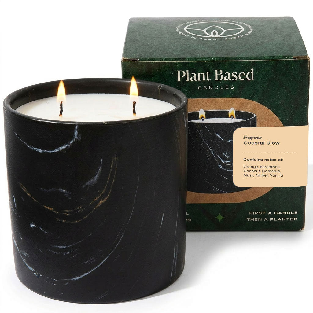 Coastal Glow Black Marquina Candle 17oz